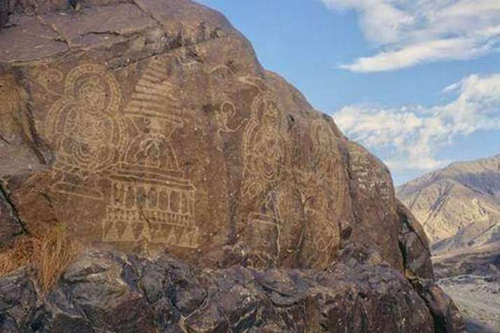 Buddhist rock art in the area dating to around the eighth century CE. From thestatesman.com