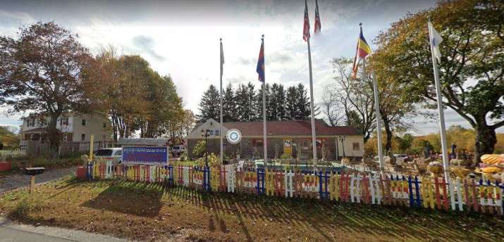 A Google Street View of Dhamagosnaram Buddhist Temple in Cranston, Rhode Island. From google.com