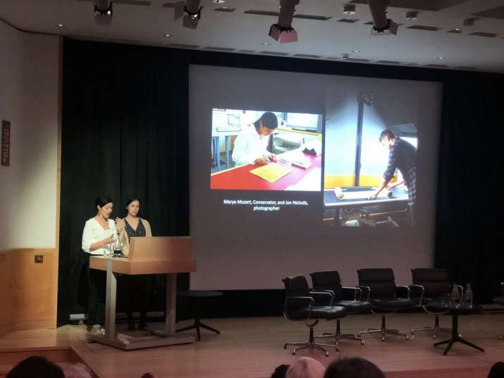 Mélodie Doumy and Marie Kaladgew present their talk on 8 February 2020. From the British Library