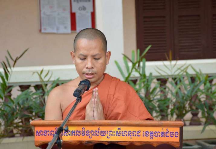Venerable Vy Sovechea, president of Preah Sihanouk Raja Buddhist University, Battambang Branch. From sbubb.edu.kh