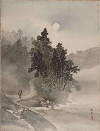 <I>Traveling by Moonlight</I>, 1800, by Kawabata Gyokusho. From metmuseum.org