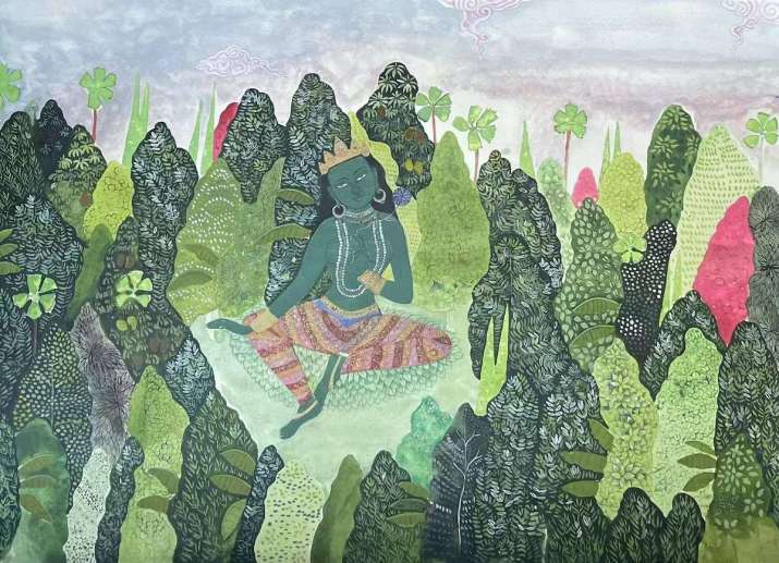 Green Tara by Emily Avery Crow. Image courtesy of Khyentse Foundation