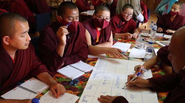 Bhutanese monks are helping to teach young people about sexual and reproductive health and rights. Photo by Tshering Penjor. From unfpa.org
