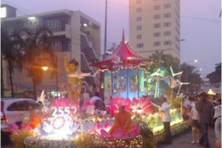 Wesak Day parade, Jalan Tun Sambathan in Brickfields, Kuala Lumpur