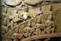 Cave 16, lintel of the niche on the west side of the south wall, celestal musicians appearing alive and vigorous with all their attention on the music