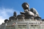 Here is the great Buddha on Lantau Island, in Hong Kong. At 2,330 feet above sea level and "sitting" 111.5 feet tall, the 250-ton landmark on Lantau Island is the world's tallest bronze Buddha. (Vivian Yan)