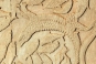 Fish design in bas-relief.