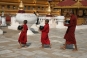 Bagan - monks return from almsrounds at Shwezigon Pagoda