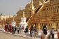 Bagan - pilgrims circling the Shwezigon Pagoda