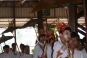 Chaukthatkyi - local families honoring three novitiates - circumambulating this pagoda and then off to tour many more all in one day of parade and celebration