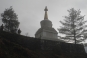 Circling a stupa on ascent to Tango Monastery © Dorothy Ko