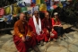 Visiting a local Rinpoche and taking rest on the trail from Taktshang Monastery with Lama Tenzin and Lama Kelzang © Dorothy Ko