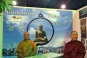 Bhante Sakkaro and Bhikkhu Suguno Canda visit Buddhistdoor booth.